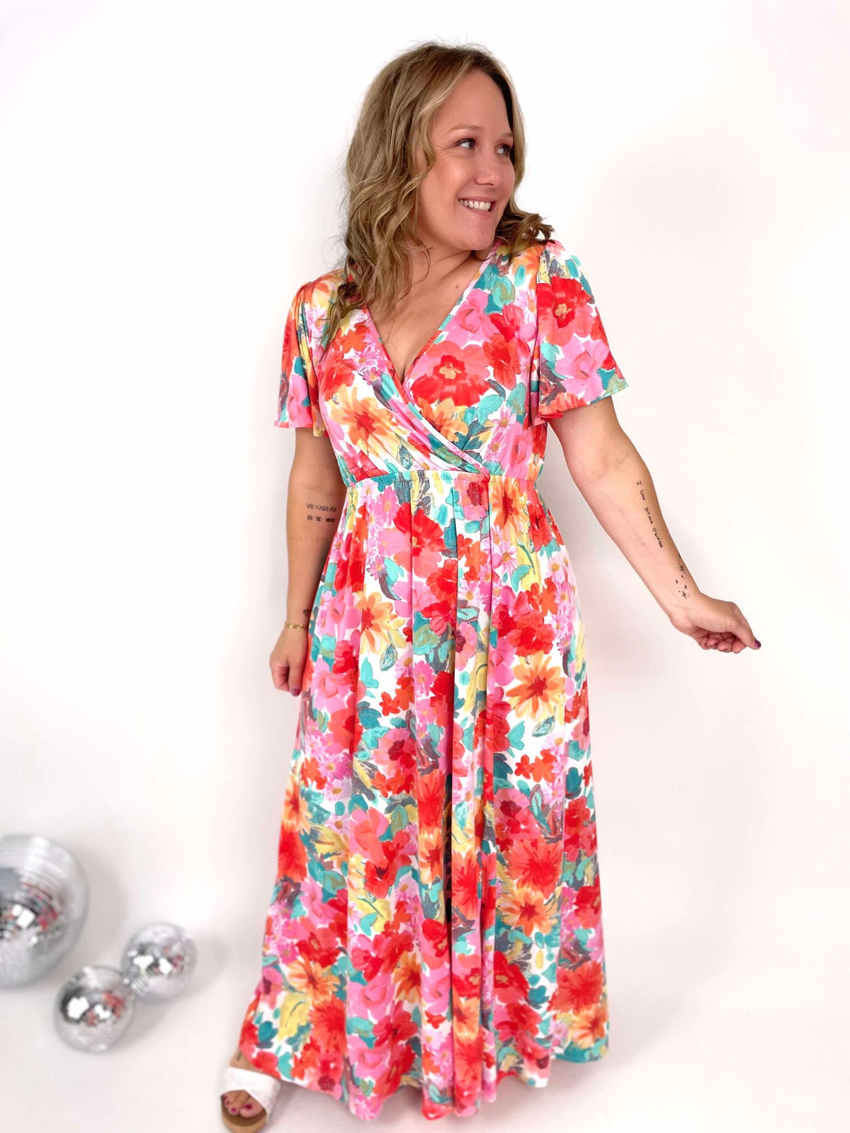Millie Maxi Dress - Bright Floral Mix {S-3X} - KaraMarie