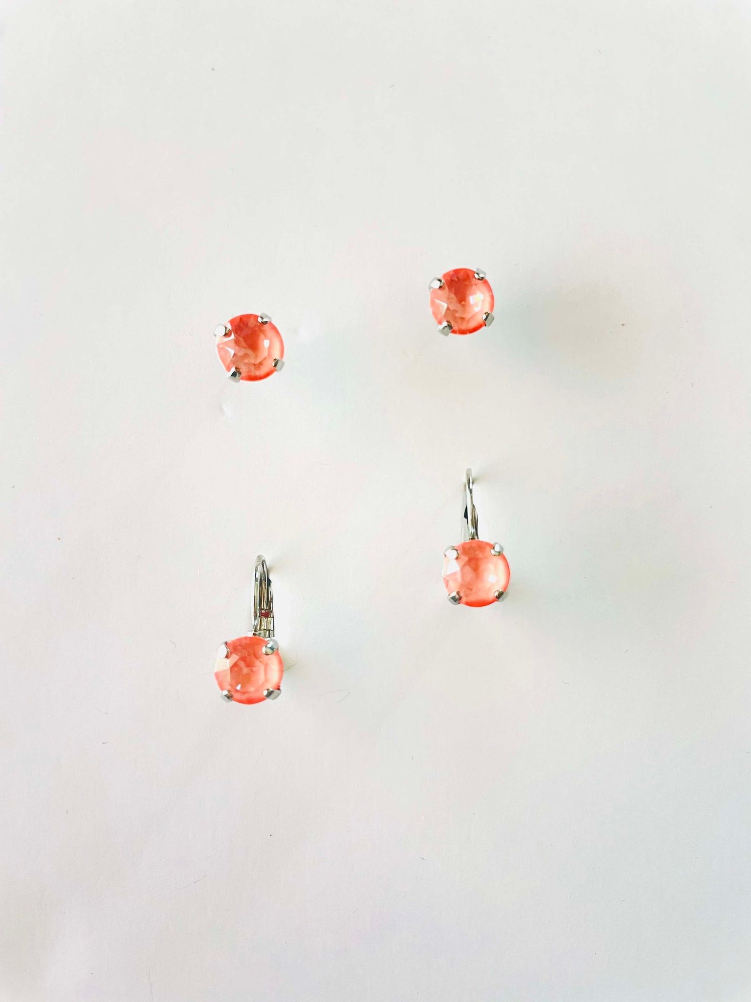 8mm Drop OR Post in Flamingo Pink