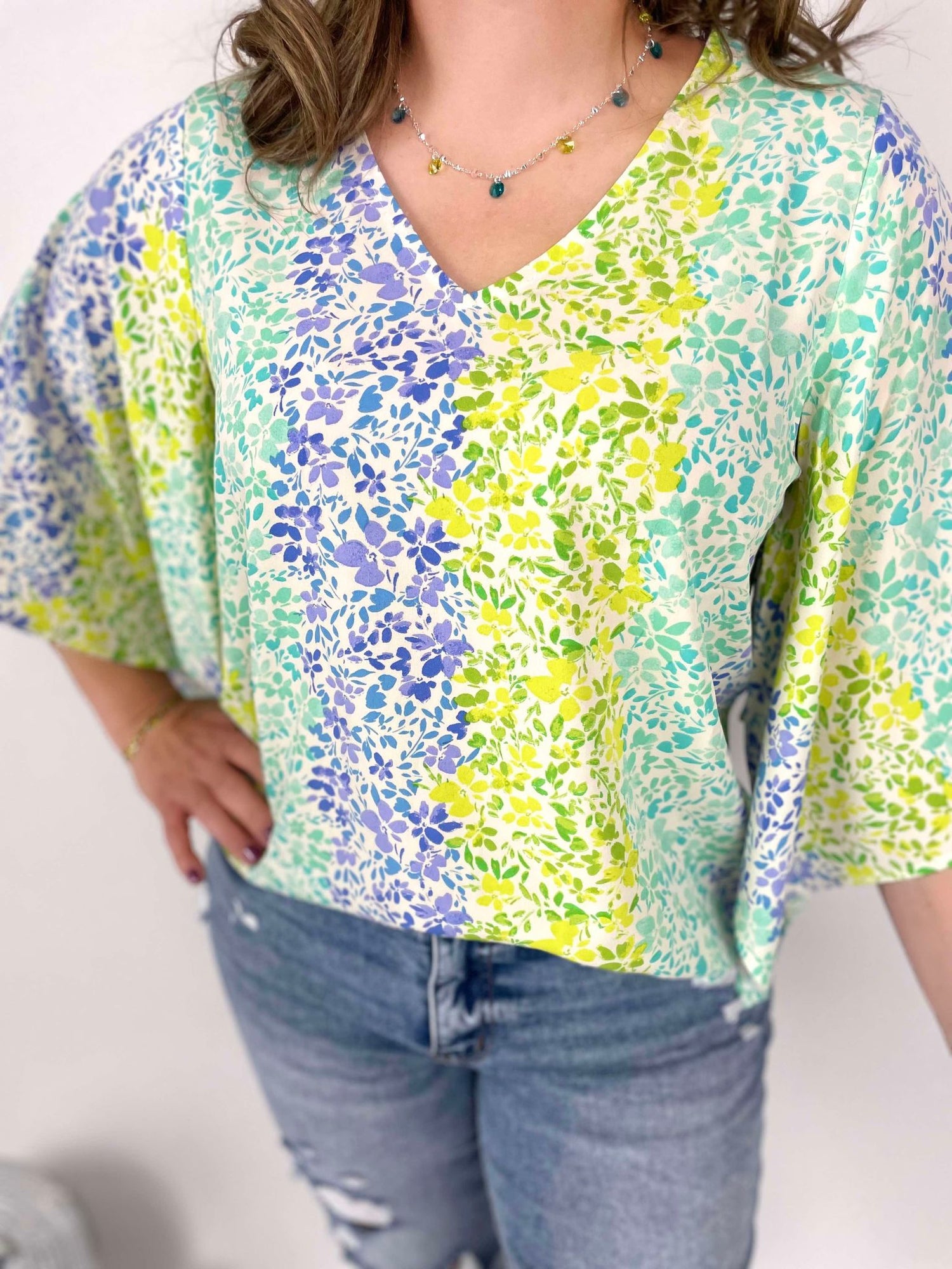 Draped Garden Blouse {S-3X}