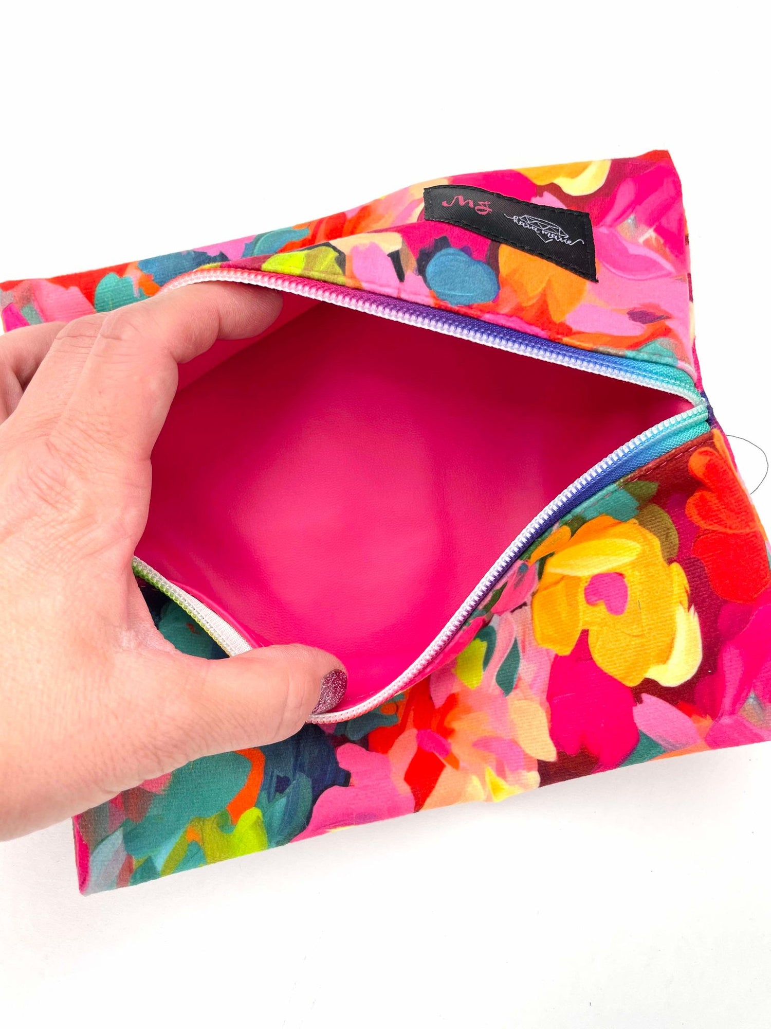 MakeUp Junkie Bag - Watercolor Floral (Multiple Sizes!)