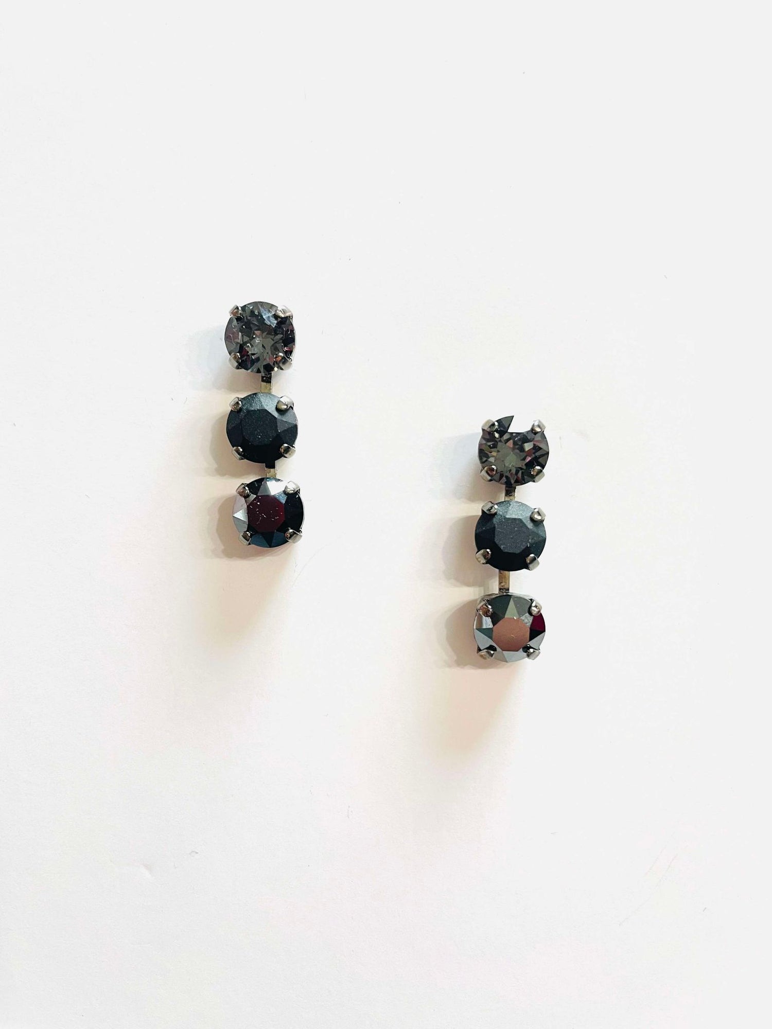 Pitch Black Polka Dot Earrings