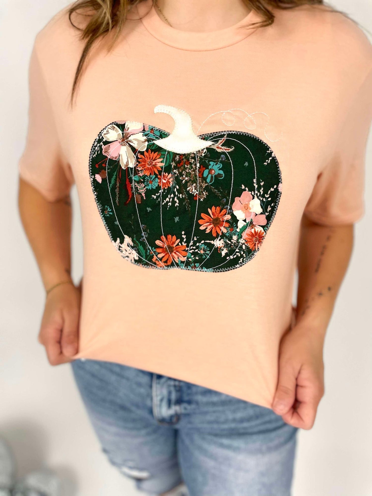Patchwork Pumpkin Tee