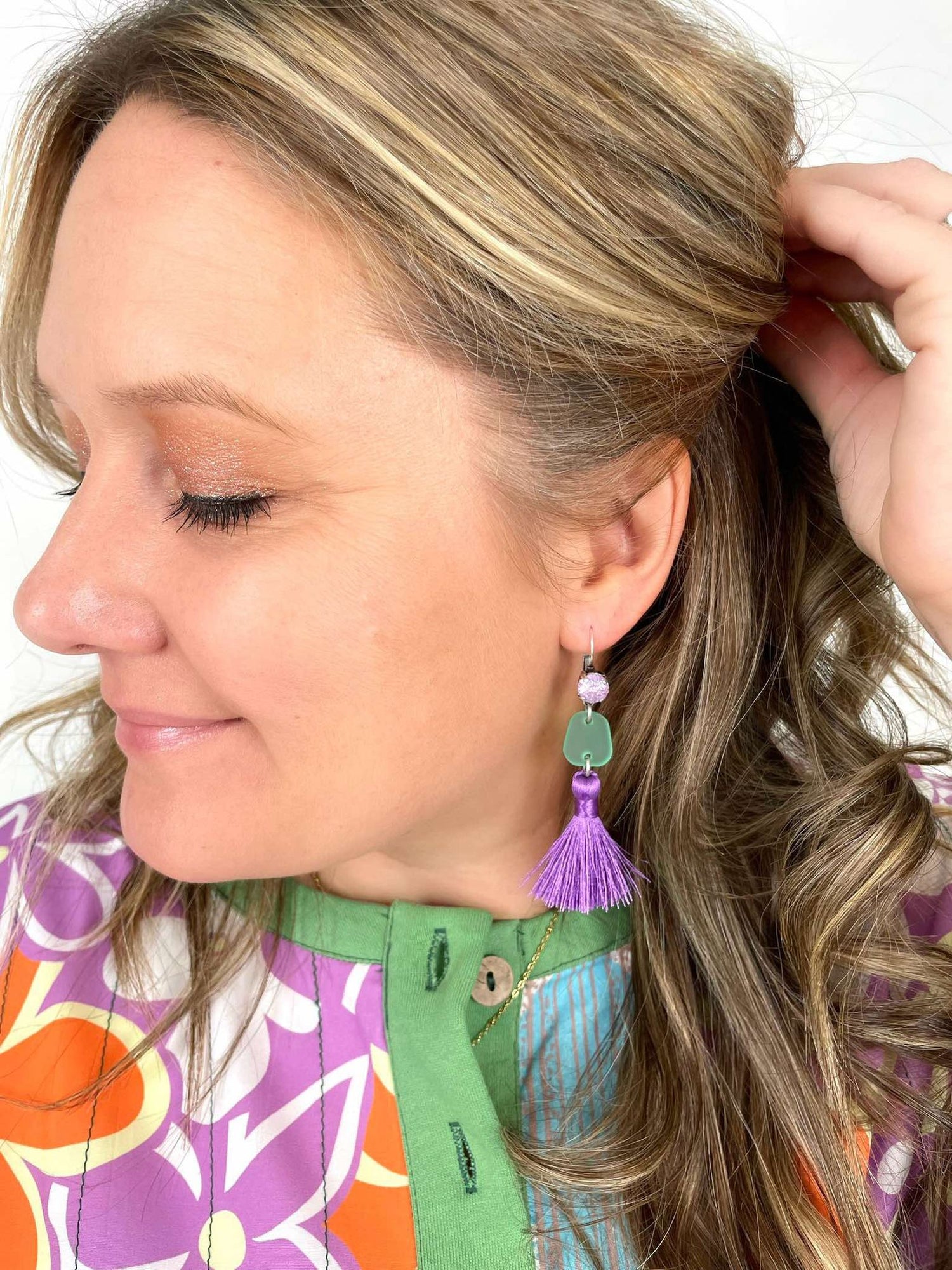 Jade Tassel Earrings