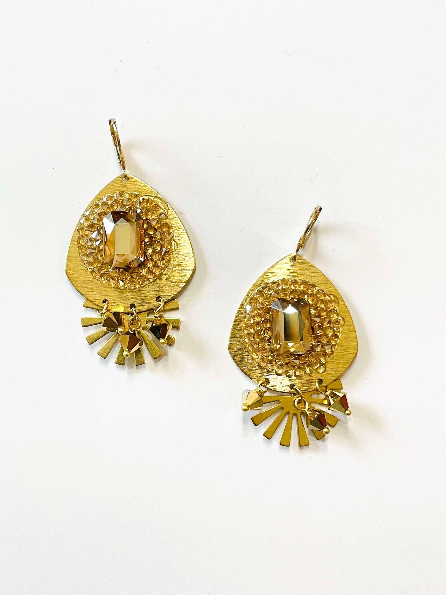 Crushed Golden Sunrise Earrings