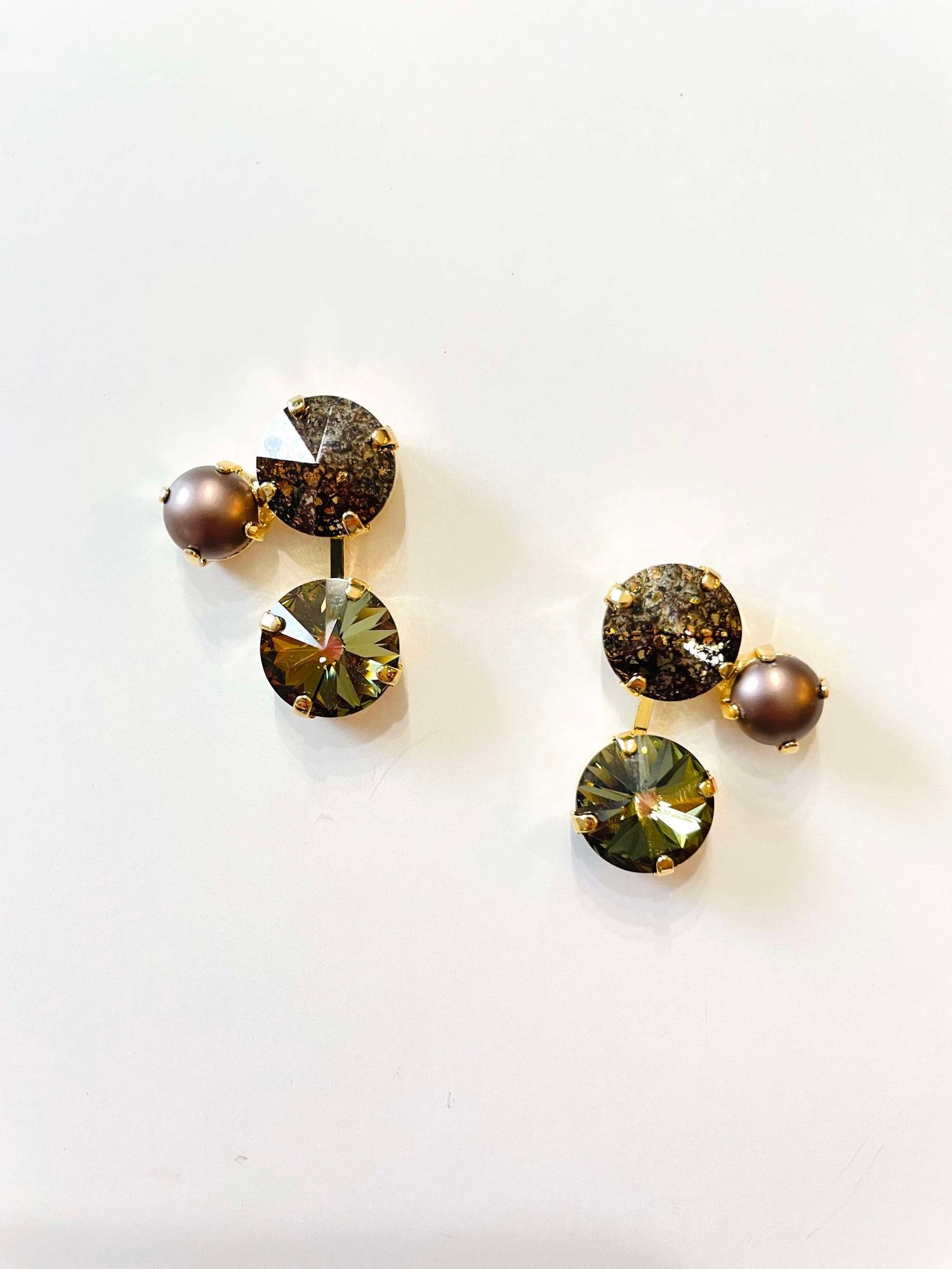 Cosmos Earrings in Earth Tones - KaraMarie