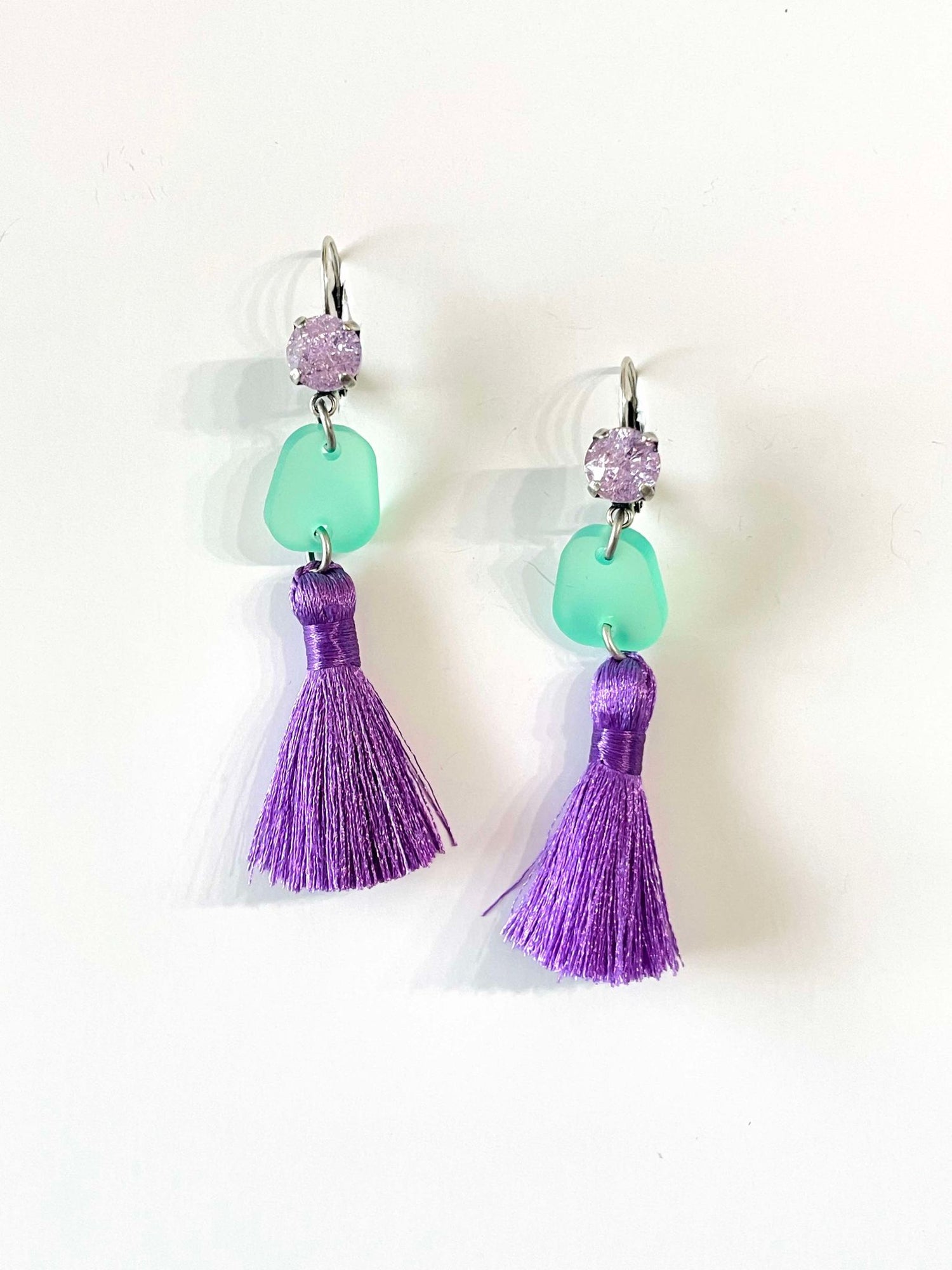 Jade Tassel Earrings