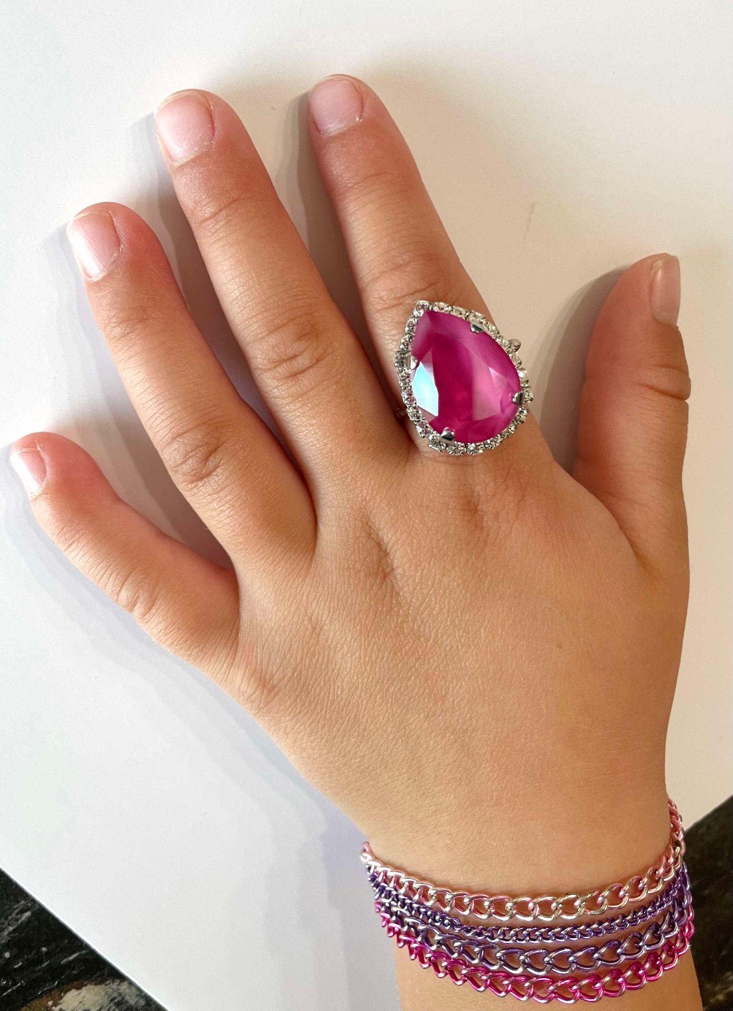 18mm Daisy Pear Ring {Multiple Colors!}