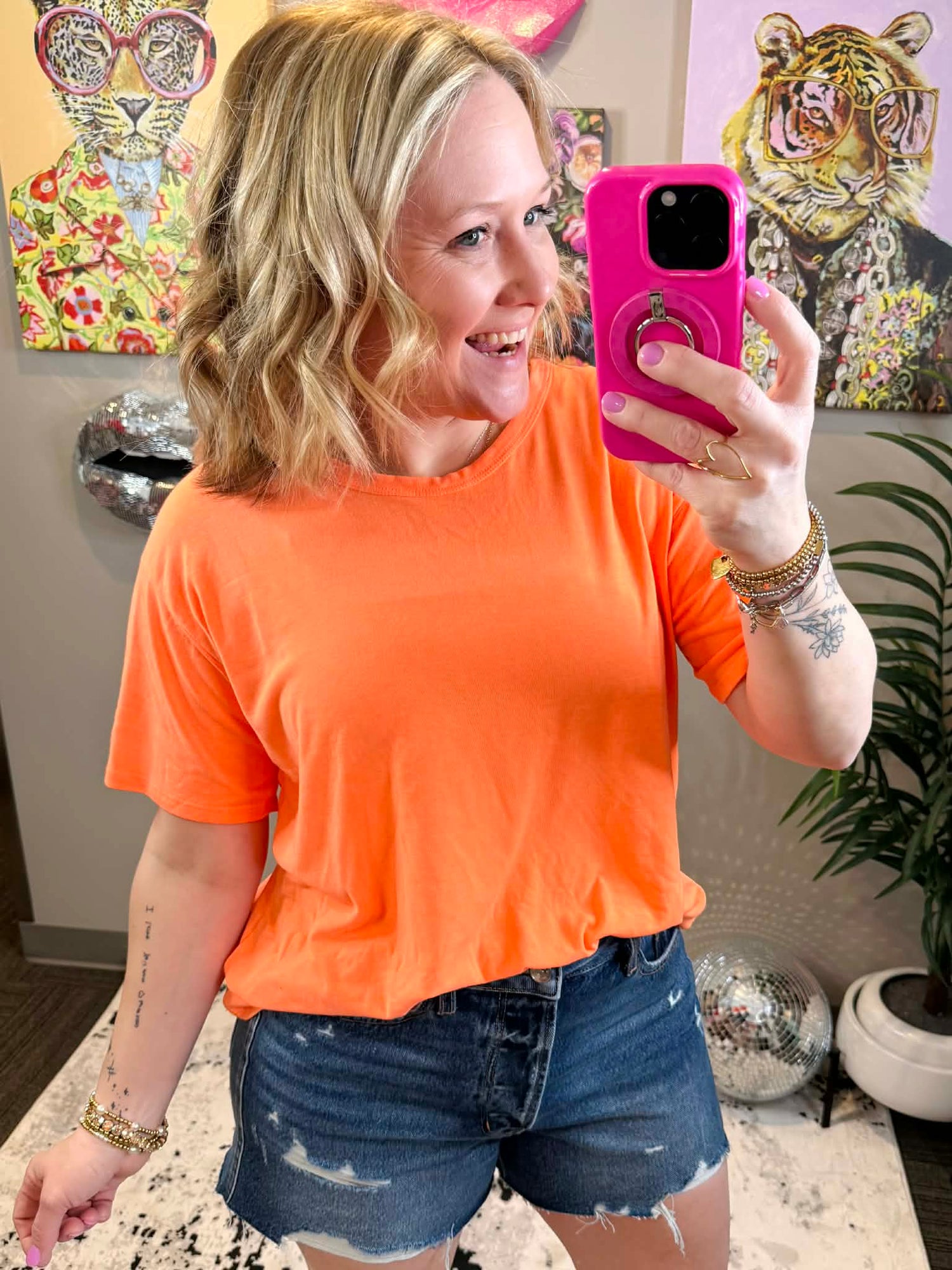 Core Comfort Top in Neon Orange {S-3X} - KaraMarie