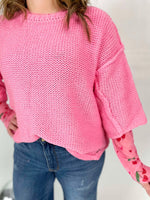Out of the Box Sweater in Bubblegum {S/M-2X/3X} - KaraMarie