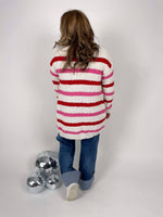 MM Valentine's Stripe Cardigan {XS-2X} - KaraMarie