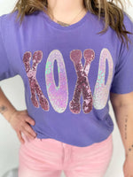 Sequin XOXO Tee {S-2X} - KaraMarie