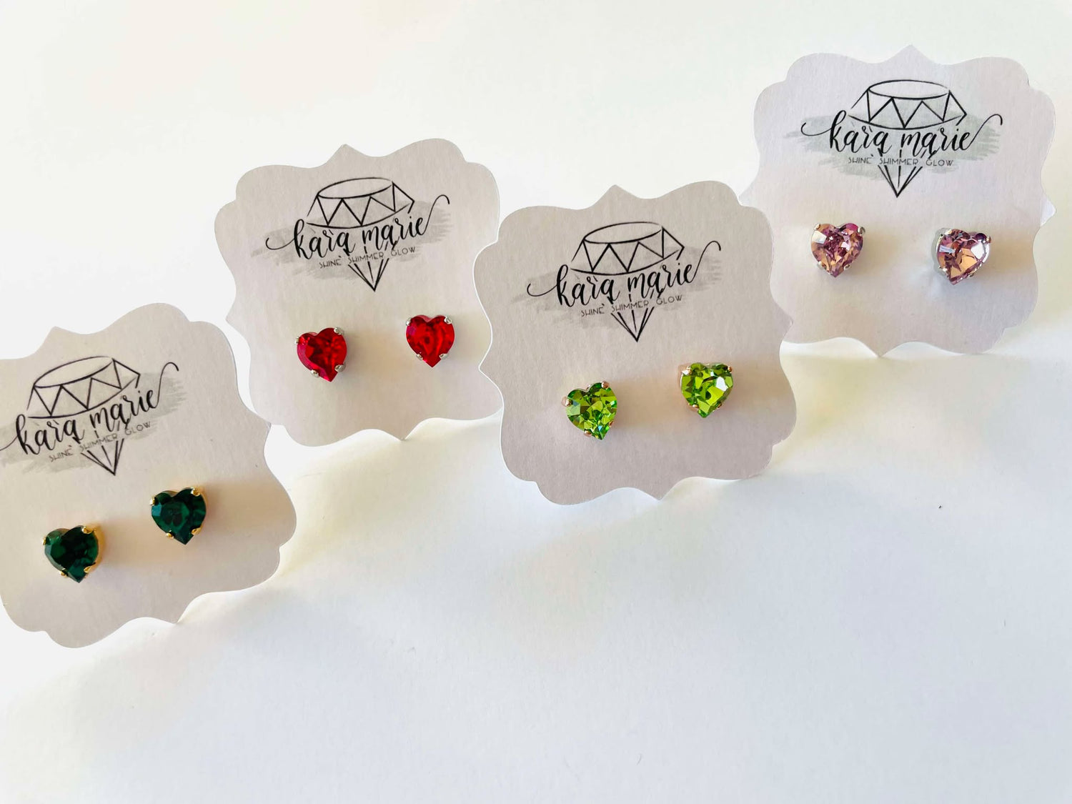Design Your Own! 8mm Heart Earrings - POSTS! {Multiple Choices!}
