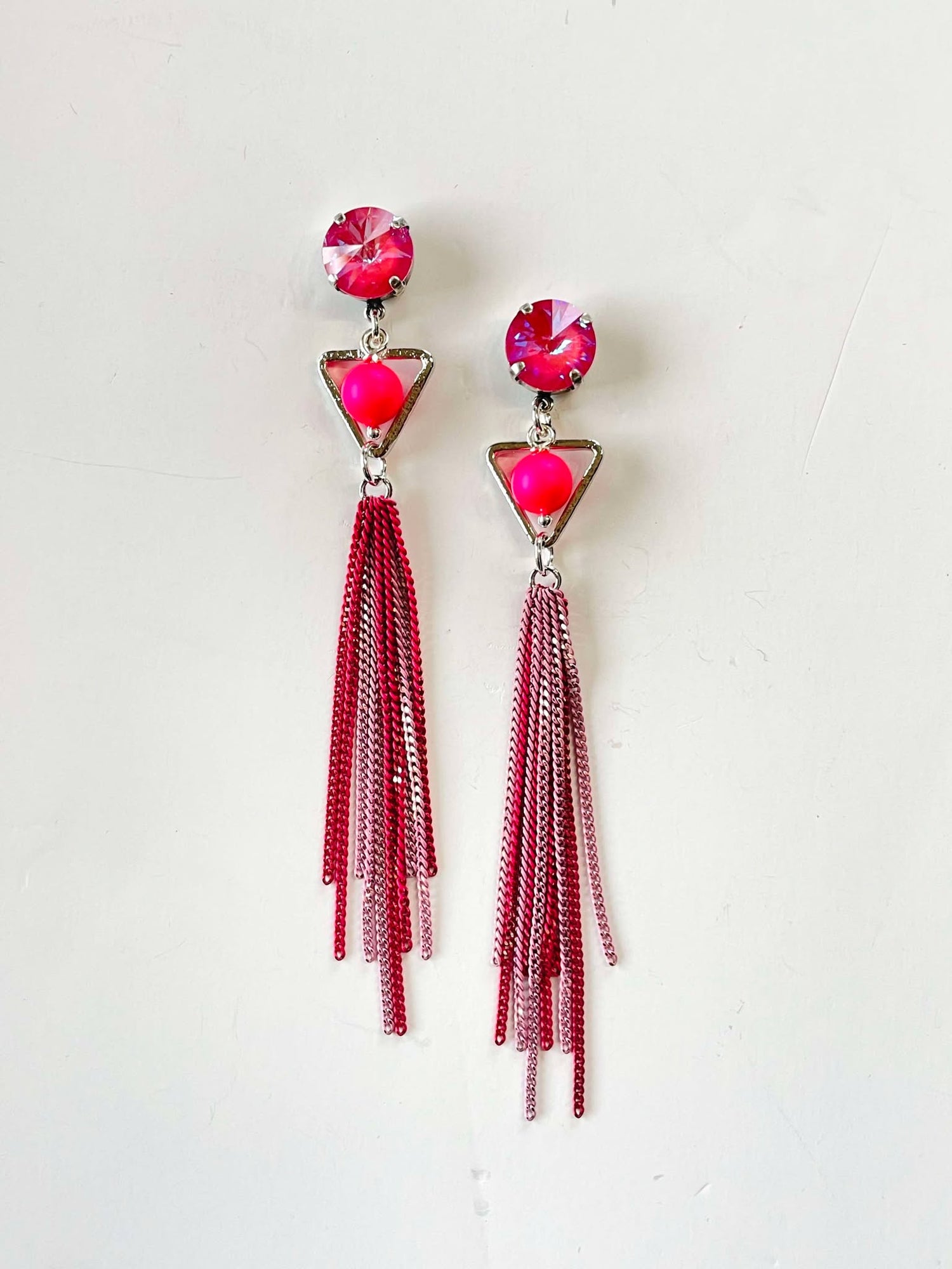 Rose Radiance Fringe Earrings