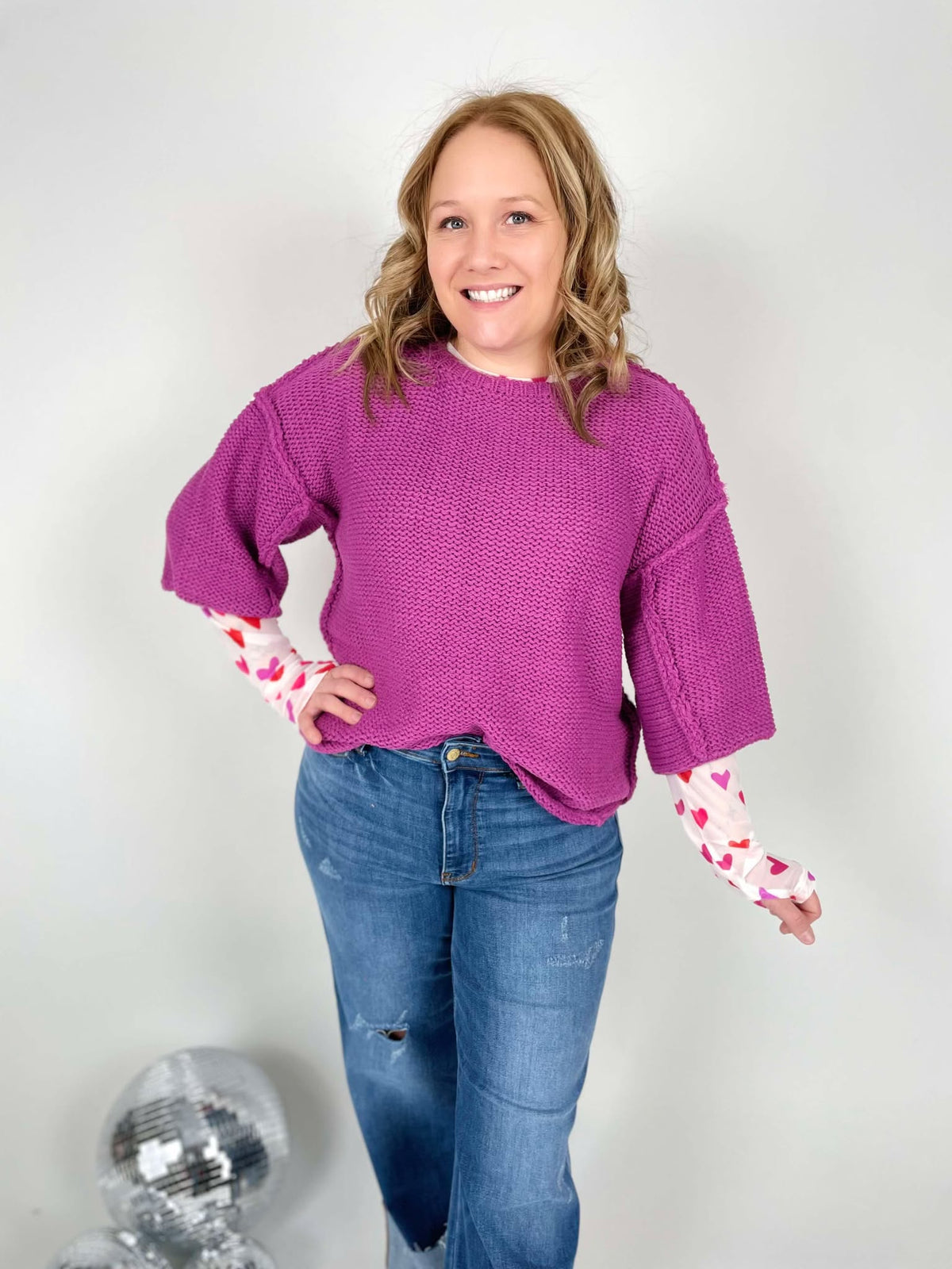 Out of the Box Sweater in Orchid {S/M-2X/3X} - KaraMarie