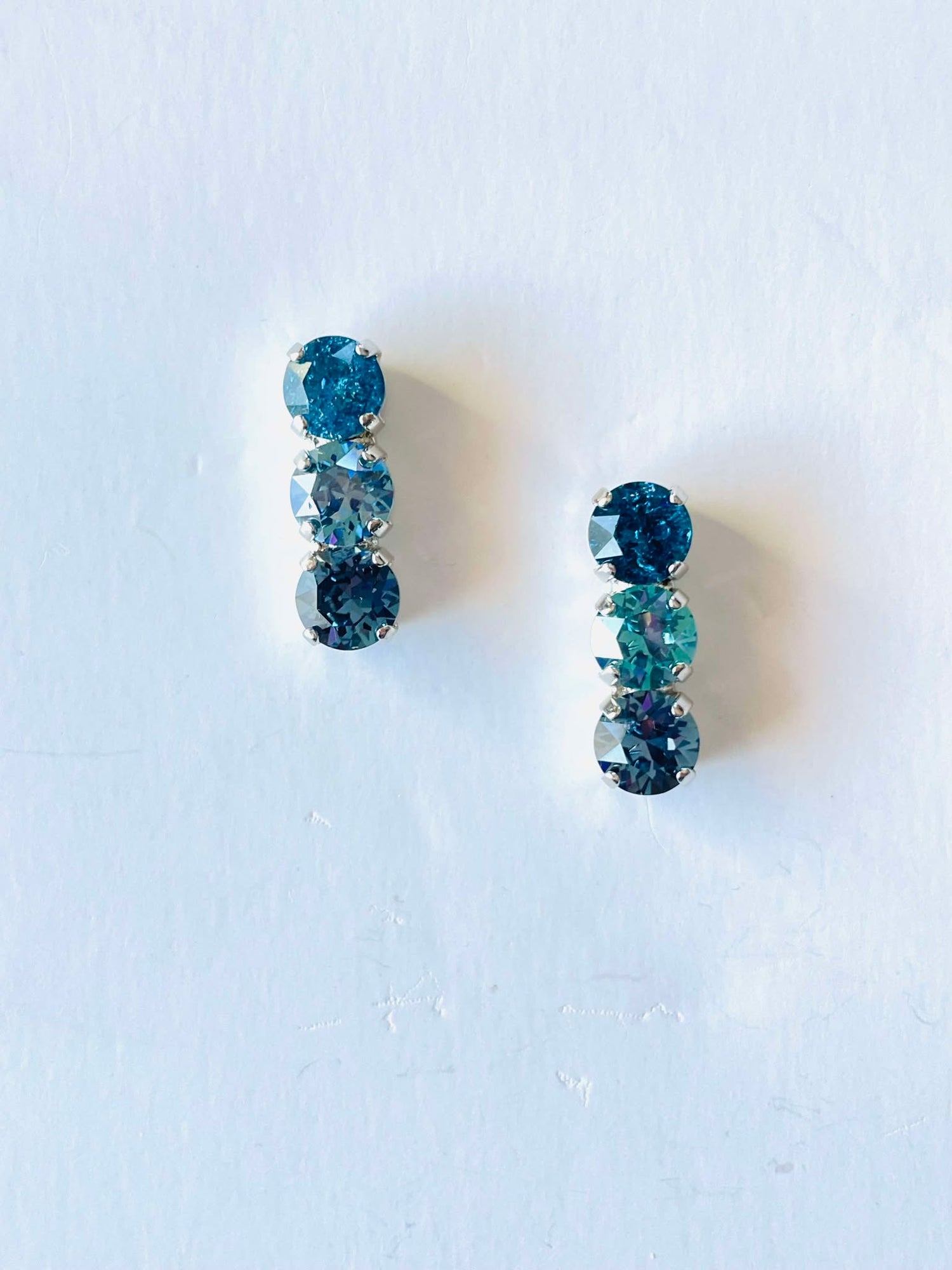 Nautical Navy Polka Dot Earrings