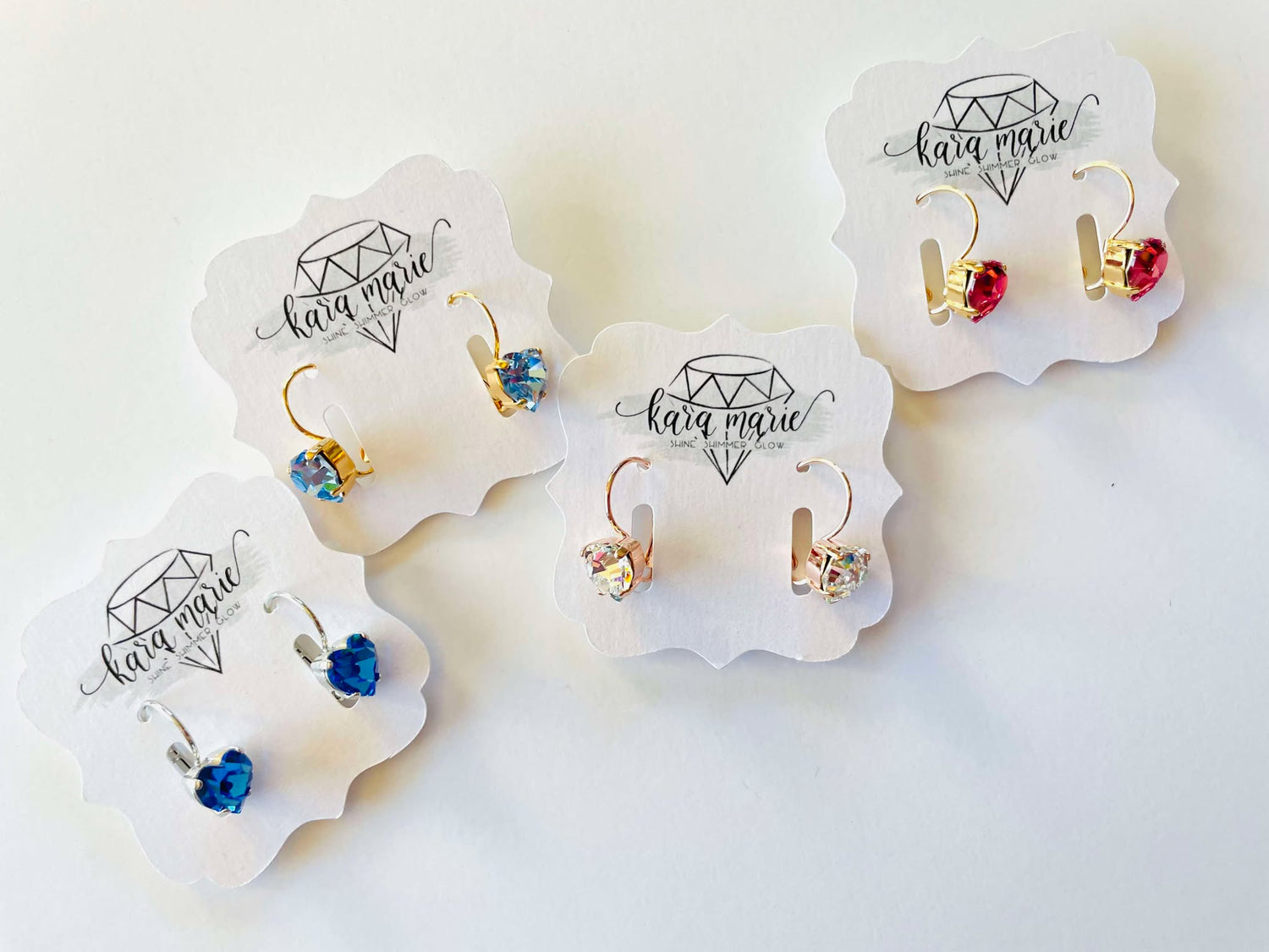 Design Your Own! 8mm Heart Earrings - DROPS! {Multiple Choices!}