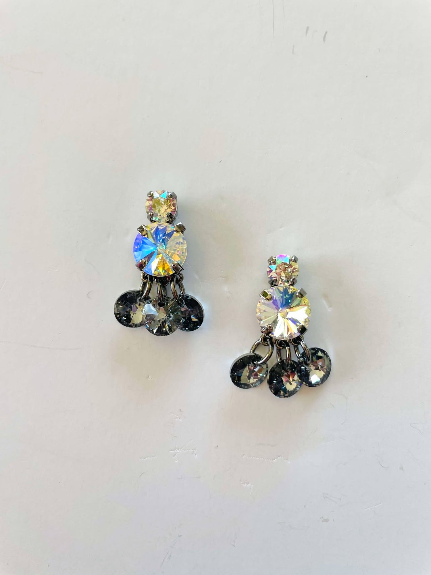 Crystal Fringe Earrings in Crystal Glimmer
