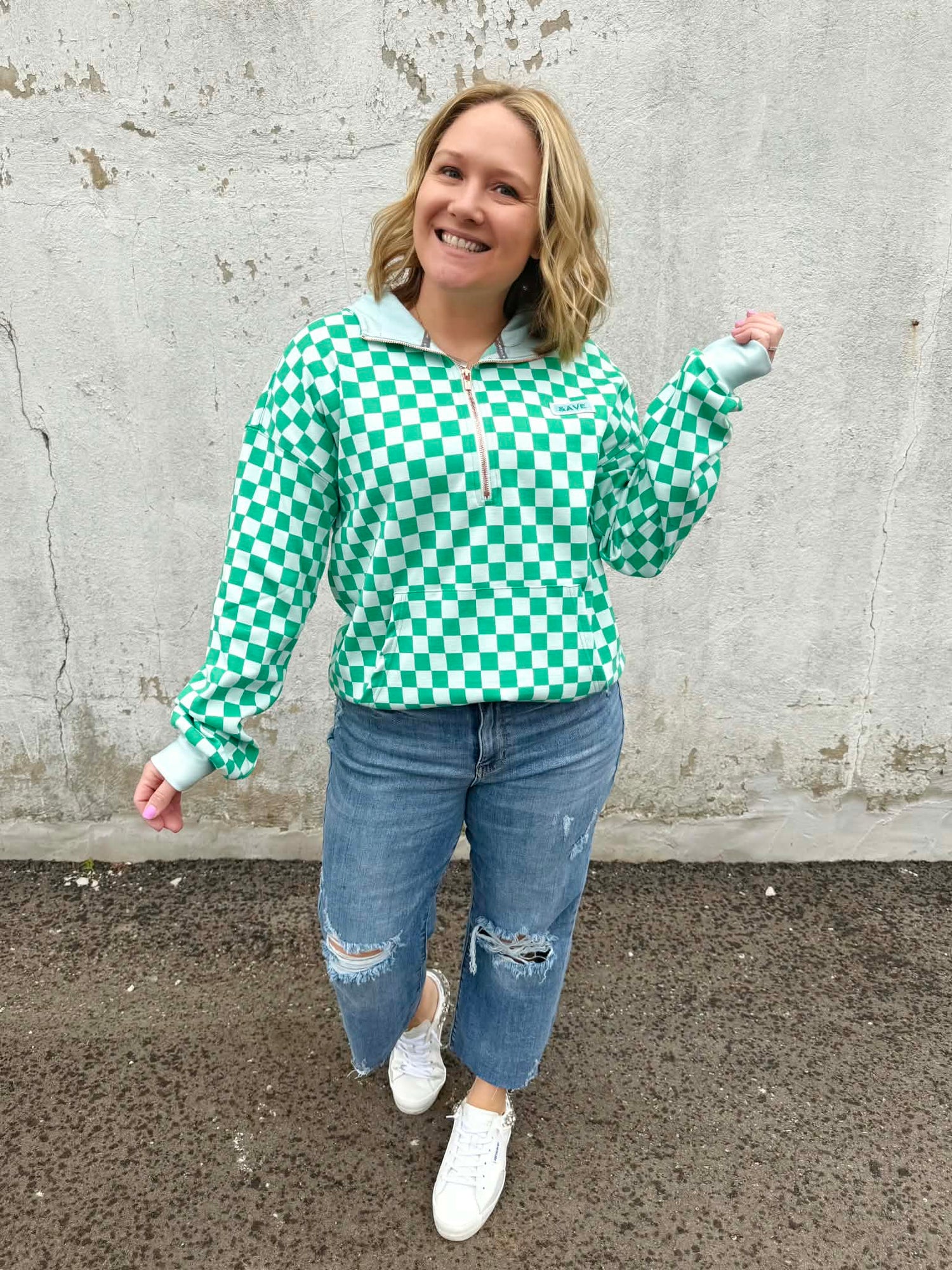 Ampersand University HalfZip - Sweet Breeze {S-2X} - KaraMarie