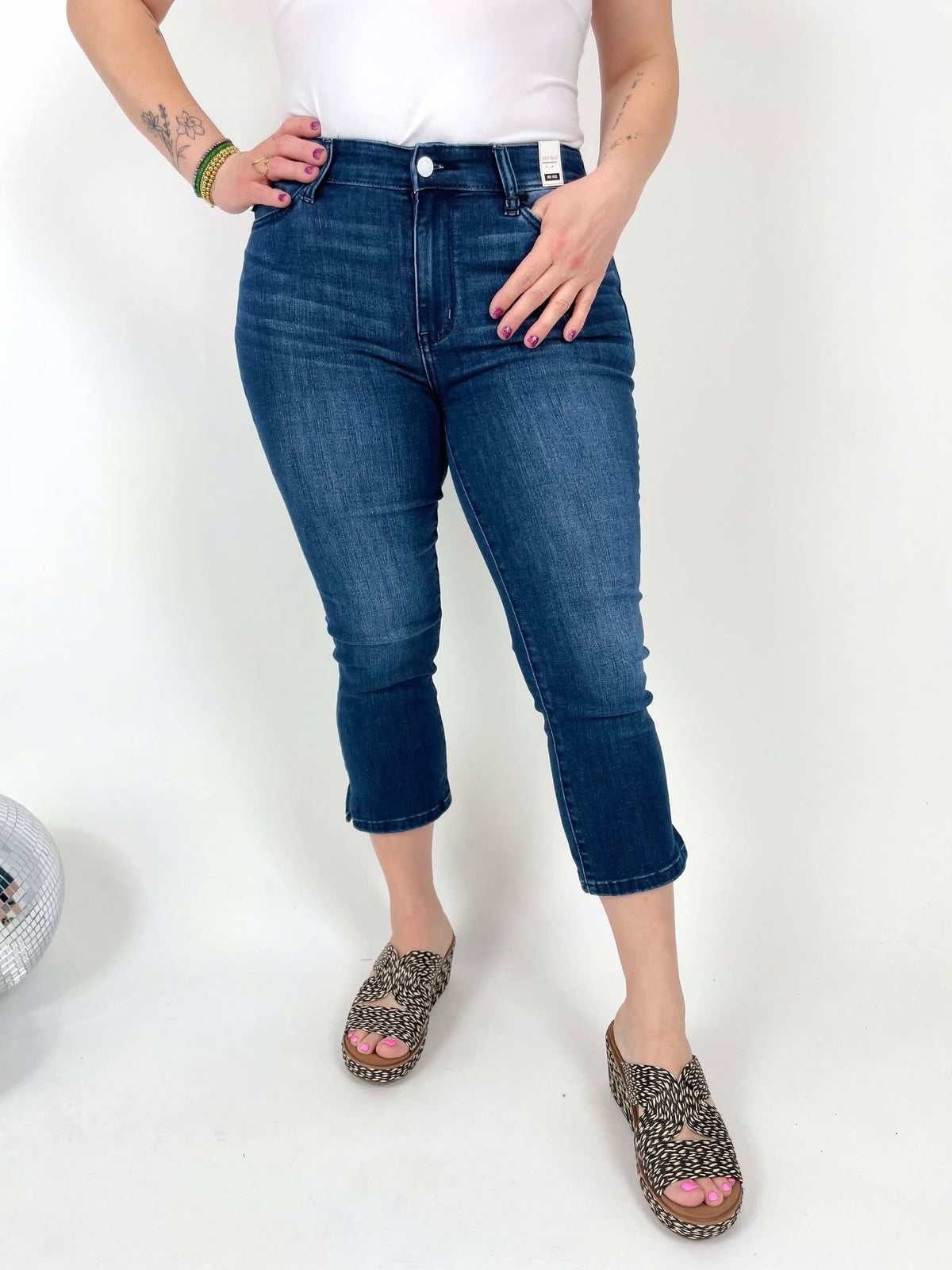 Judy Blue Split Horizon Capris { Sizes 0-24W } - KaraMarie