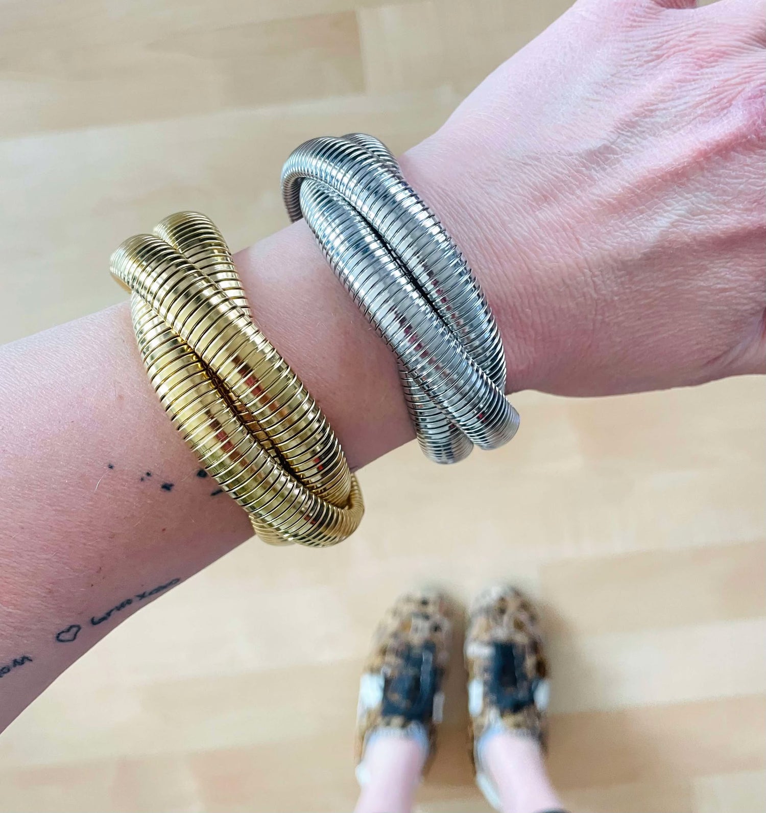 TRIPLE SNAKE BRACELET - GOLD OR SILVER {Waterproof Jewelry} - KaraMarie