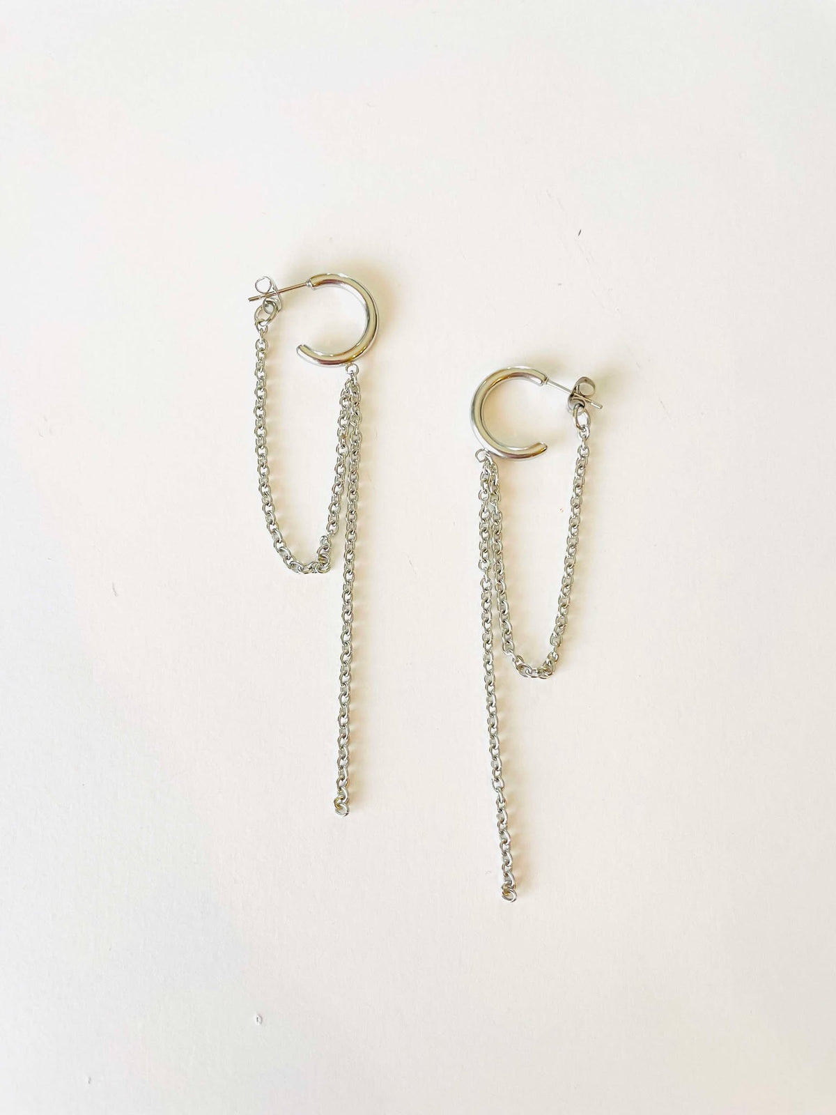 Small Hoop Chain Earrings {Waterproof} - KaraMarie