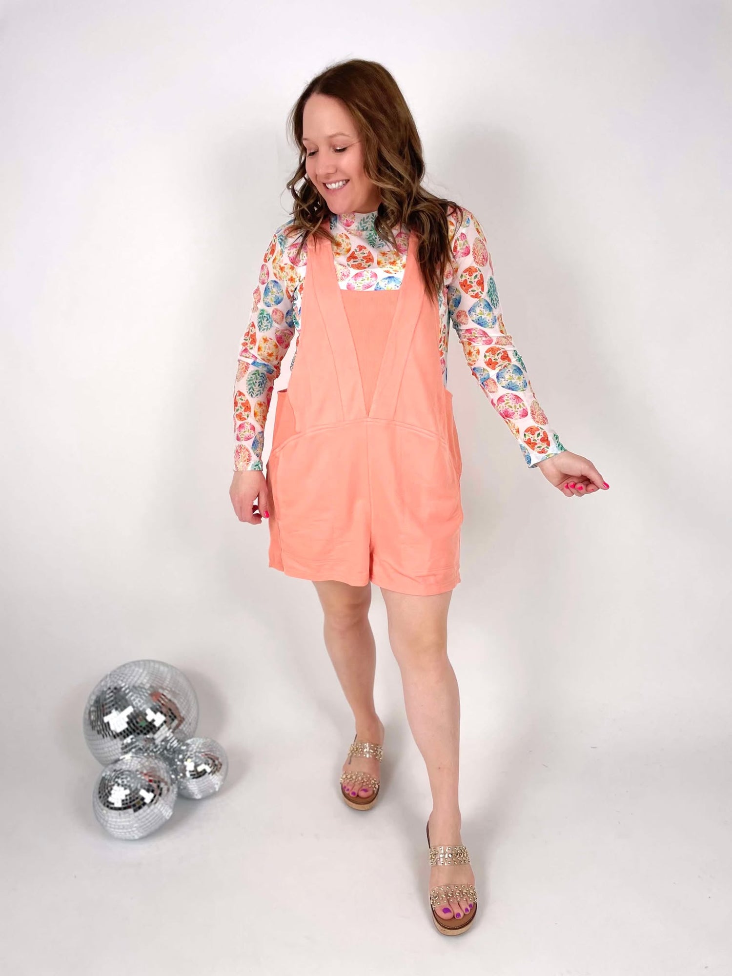 Beach Please Romper - Coral {XS-2X}