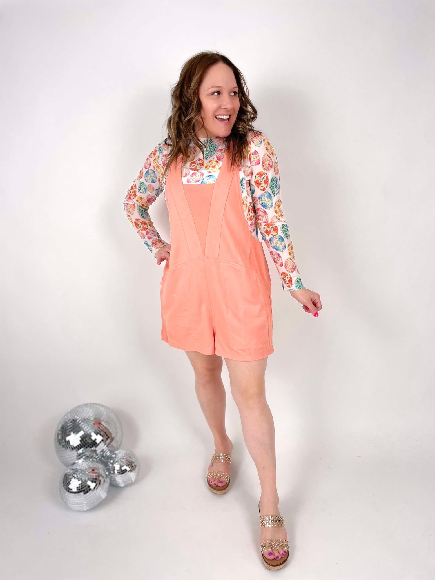 Beach Please Romper - Coral {XS-2X}