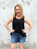 Let's Lace Sleeveless Top in Black {S-L} - KaraMarie
