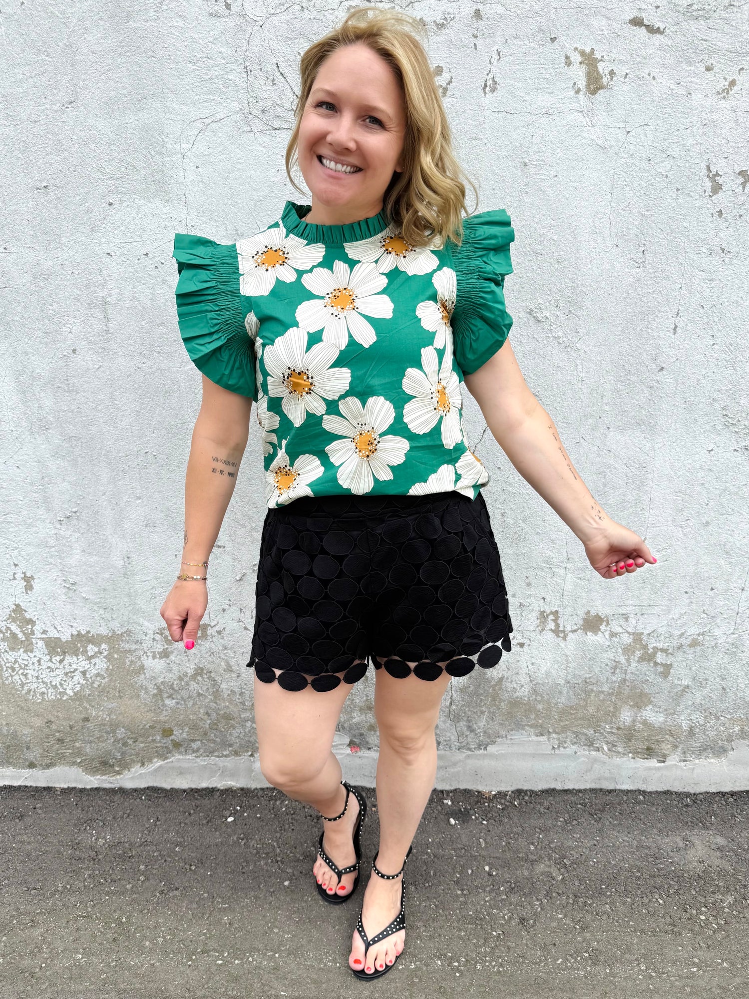 Floral Frill Bloom Top {S-L}