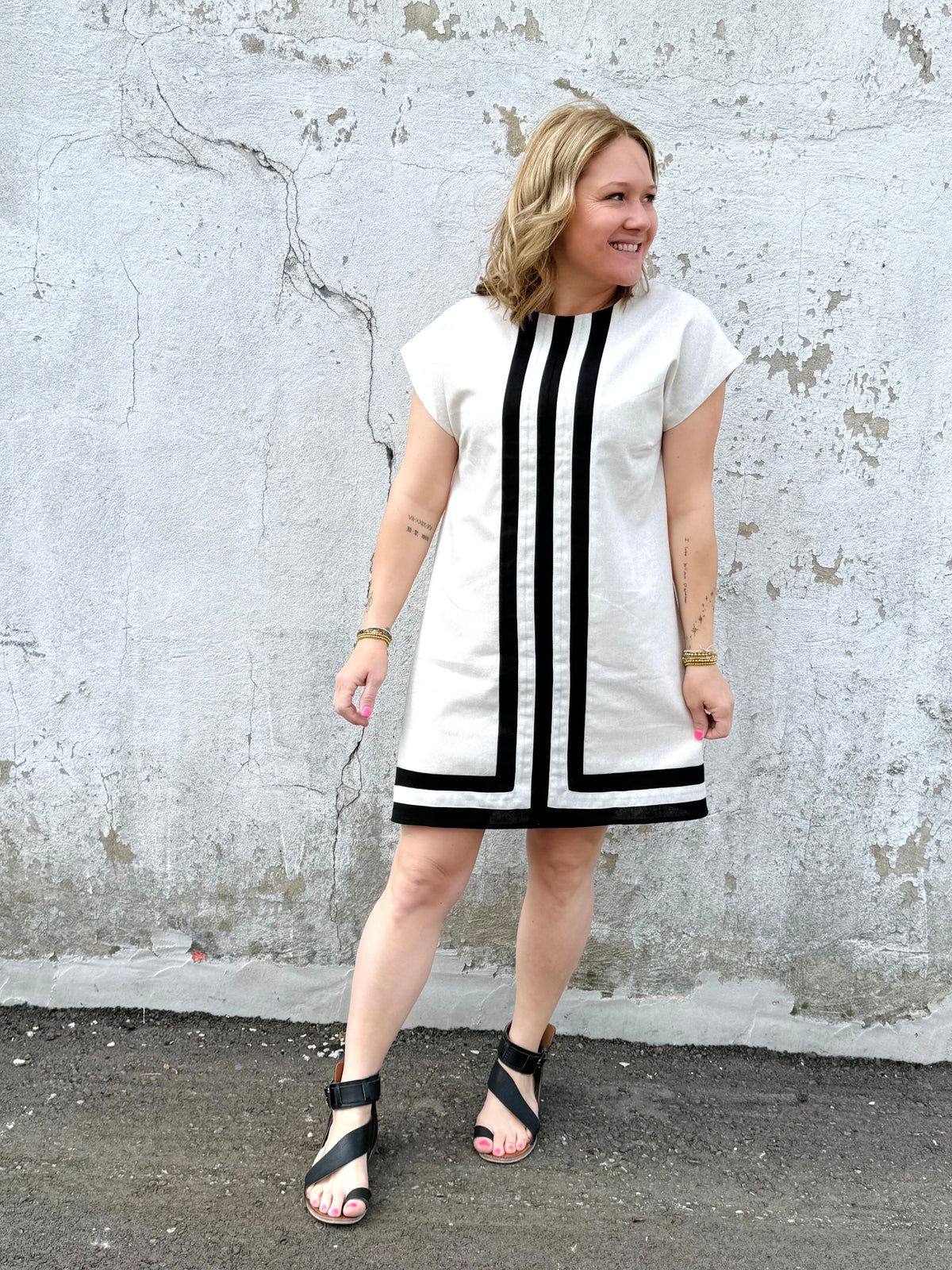 Sandbar Stripe Linen Dress {S-L} - KaraMarie