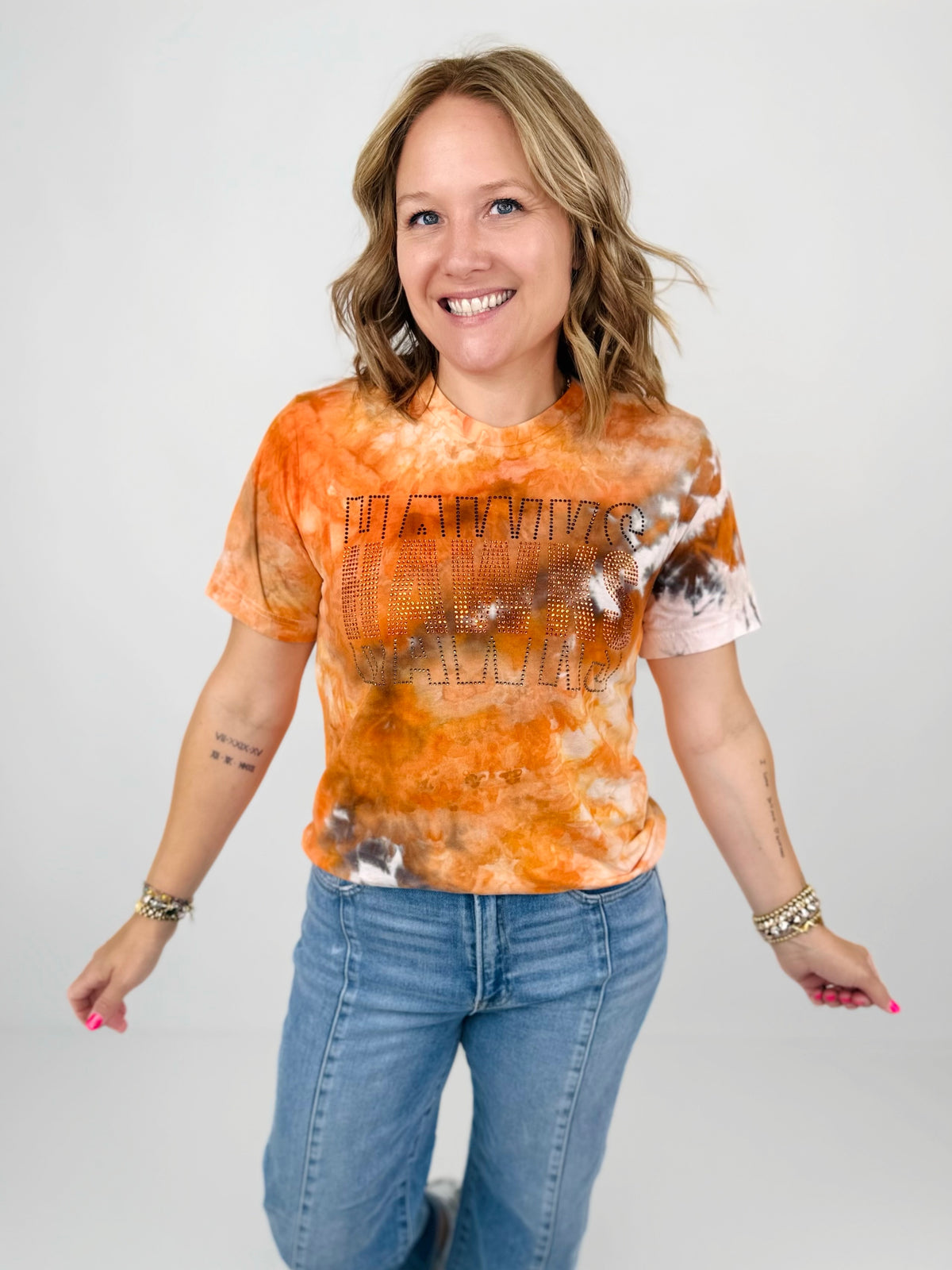 HAWKS Game Day Glam Rhinestone Tee {S-3X}