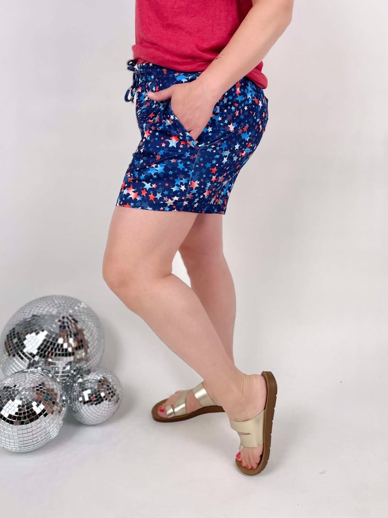 MM Jamie Shorts - Navy Star Mix {Size S-3X}