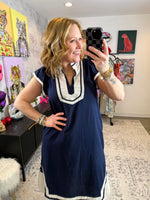 Framed Ease Linen Dress {S-L} - KaraMarie