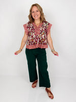 Quilted Bloom Blouse {M-L} - KaraMarie