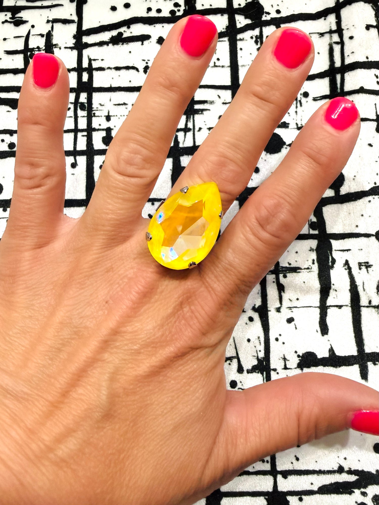 FriYAY Sparkle Drop :: Large Statement Ring :: Neon Lights {Multiple Colors!}