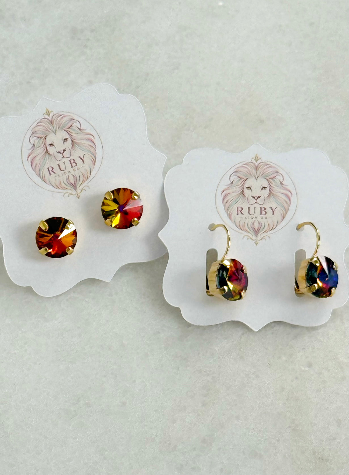 The Dottie Earrings :: Autumn Sunrise Collection :: Volcano