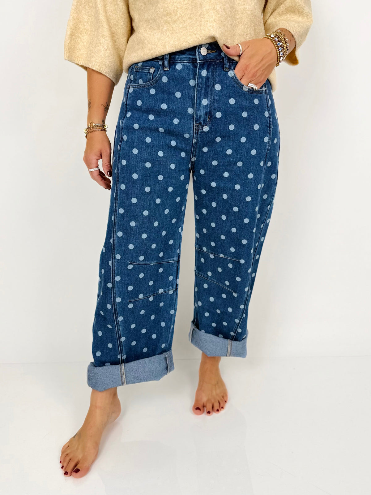 Blakeley Darling Dot Barrel Jeans {1-2X}