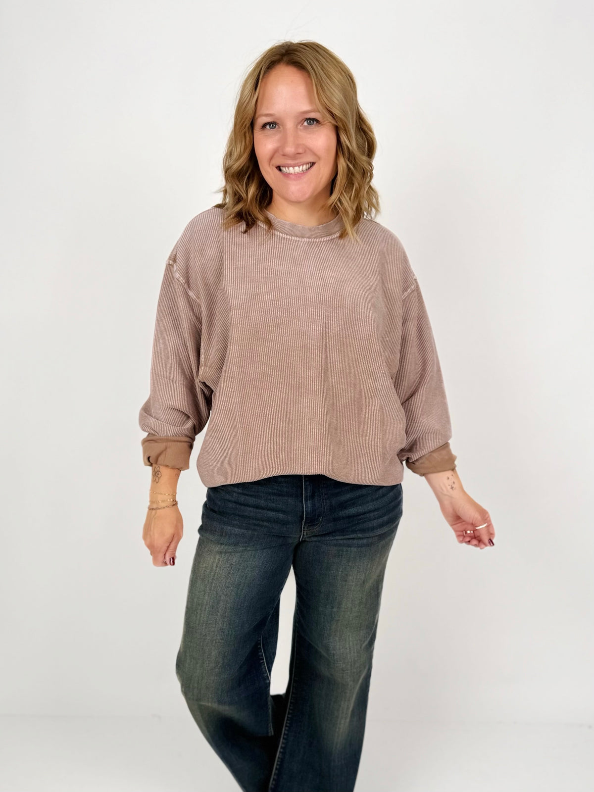 Moon Ryder Corded Crew in Toffee {XS-XL}