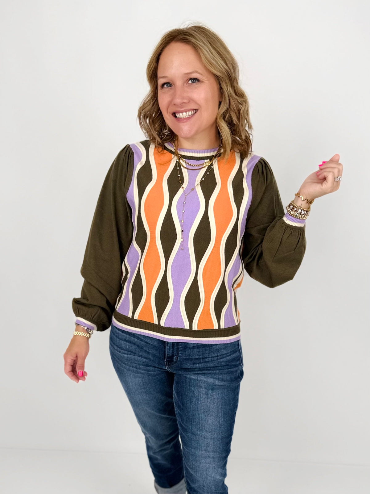 Waveform Sweater Top {S-L} - KaraMarie