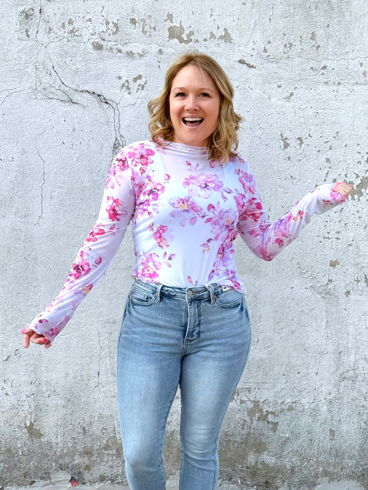 Bloom Veil Mesh Top {S-3X} - KaraMarie