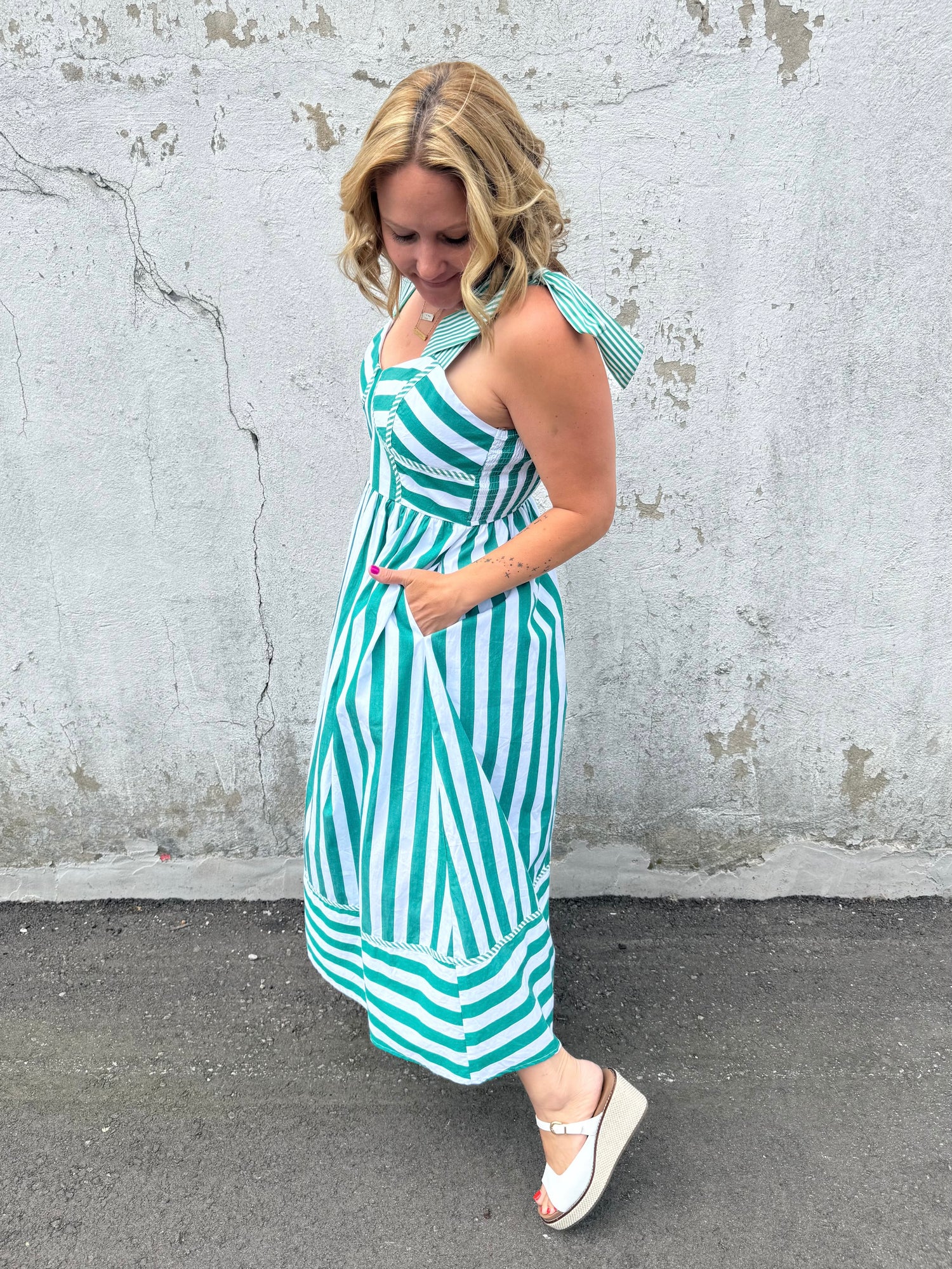 Fresh Field Striped Dress {S-L}