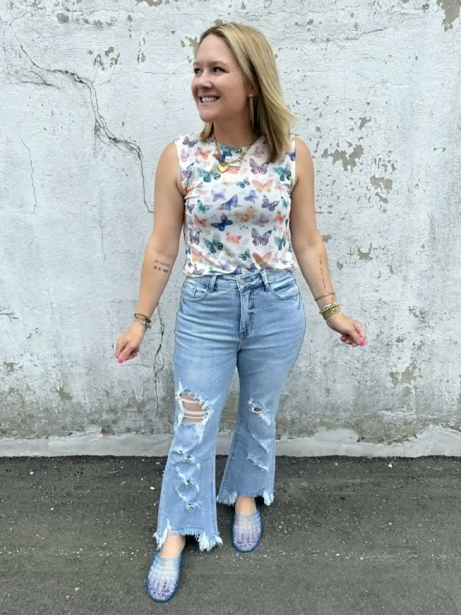 BLAKELEY Urban Distressed Crop Jeans {3-15} - KaraMarie