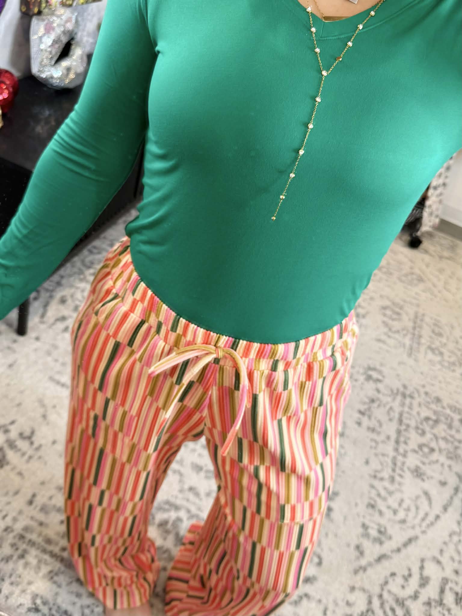 Soft Touch V-Neck Top - Kelly Green {S-3X} - KaraMarie