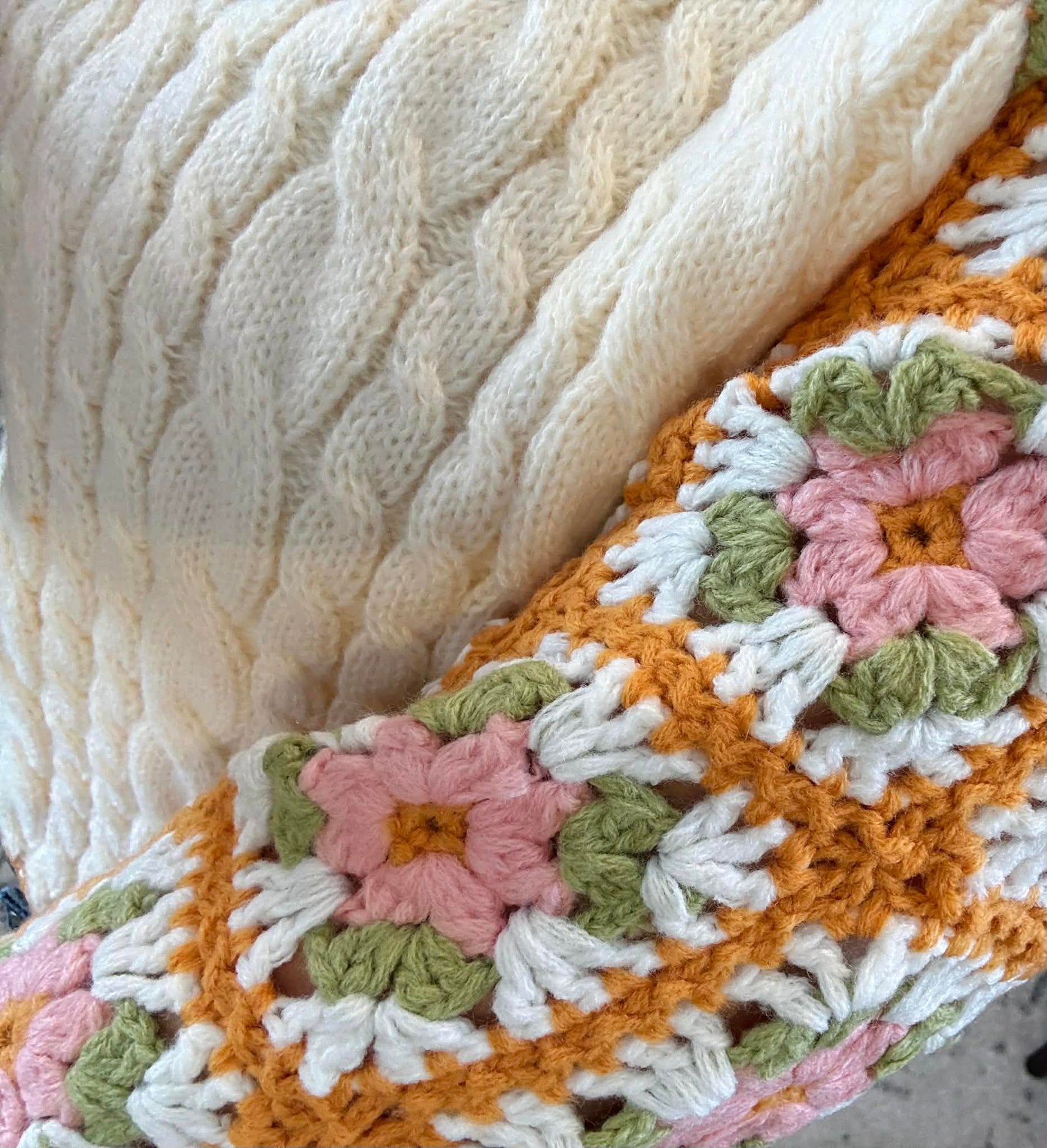 Crafted Squares Cable Knit Sweater {S-XL} - KaraMarie
