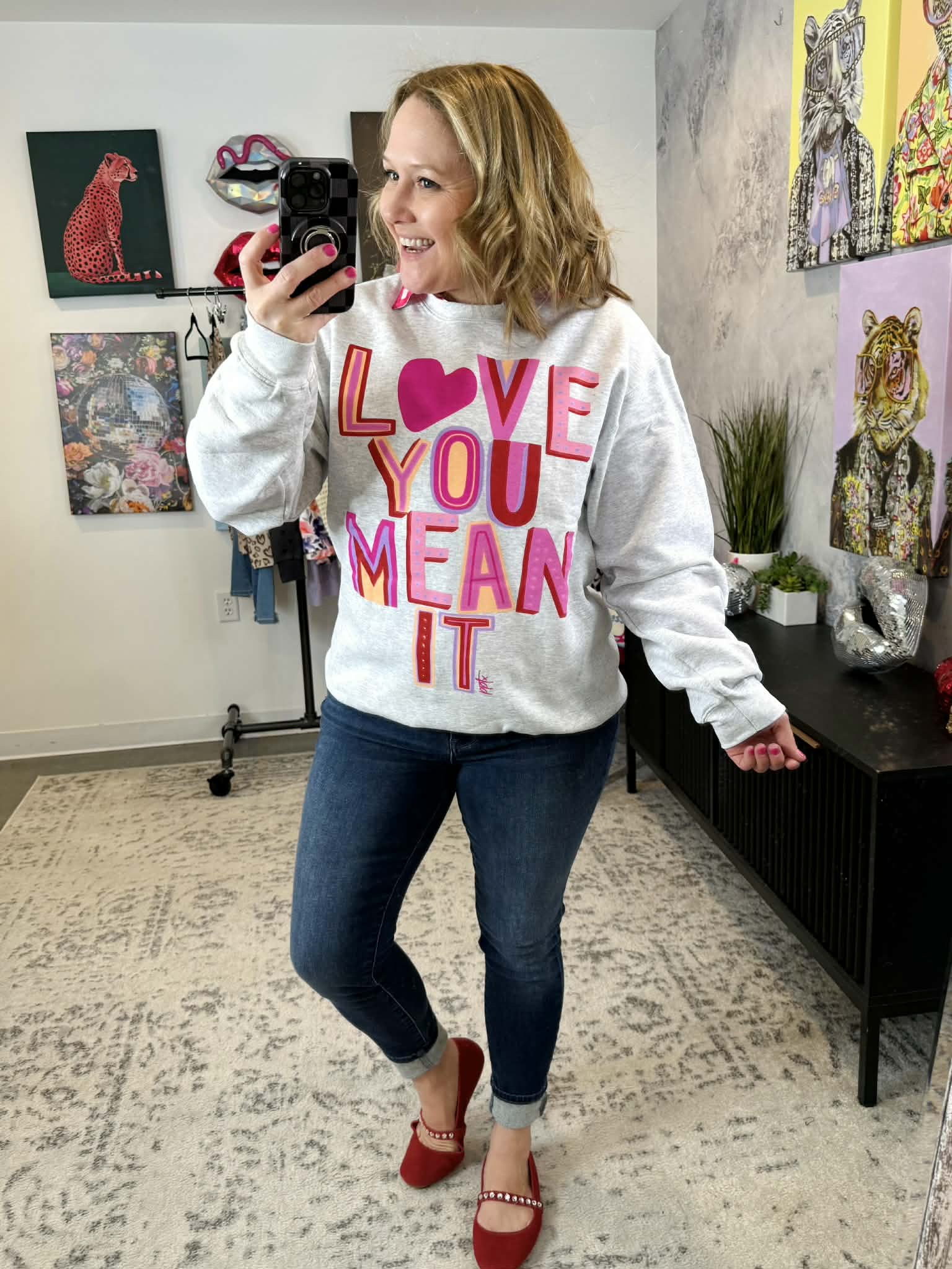 Love You Mean It Sweatshirt {S-3X} - KaraMarie