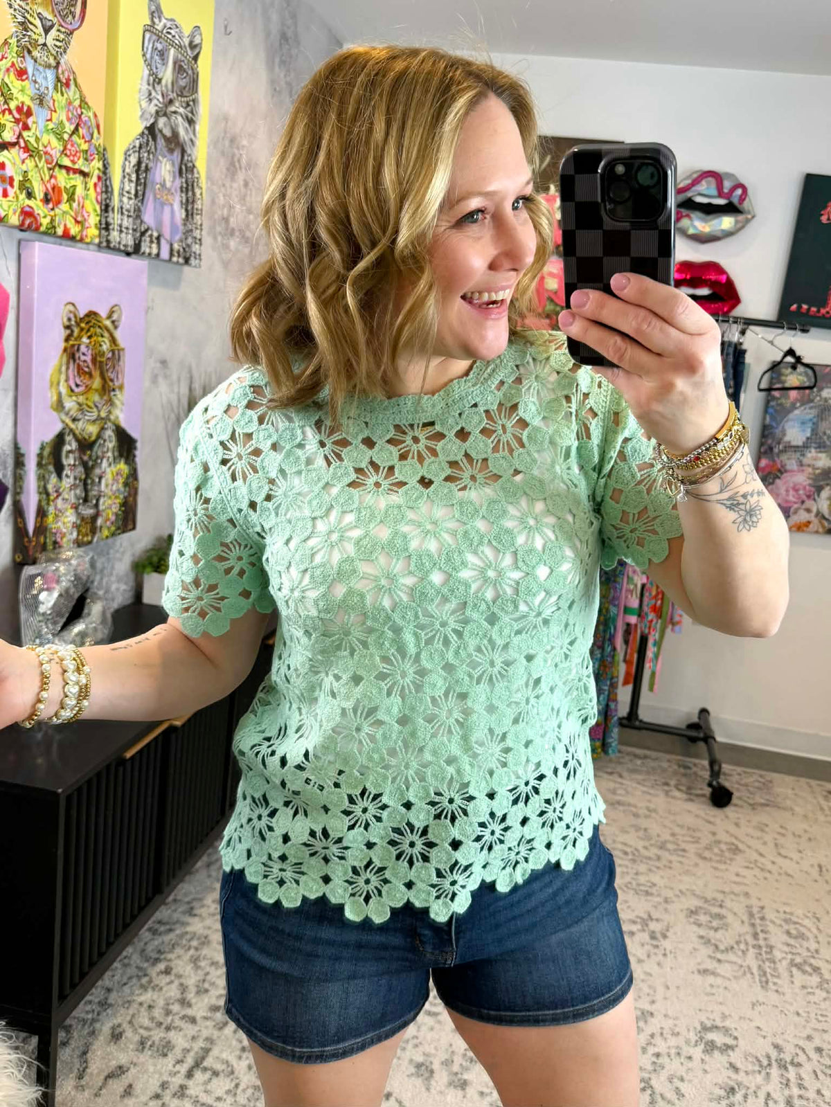 Minted Muse Crochet Top {S-XL} - KaraMarie