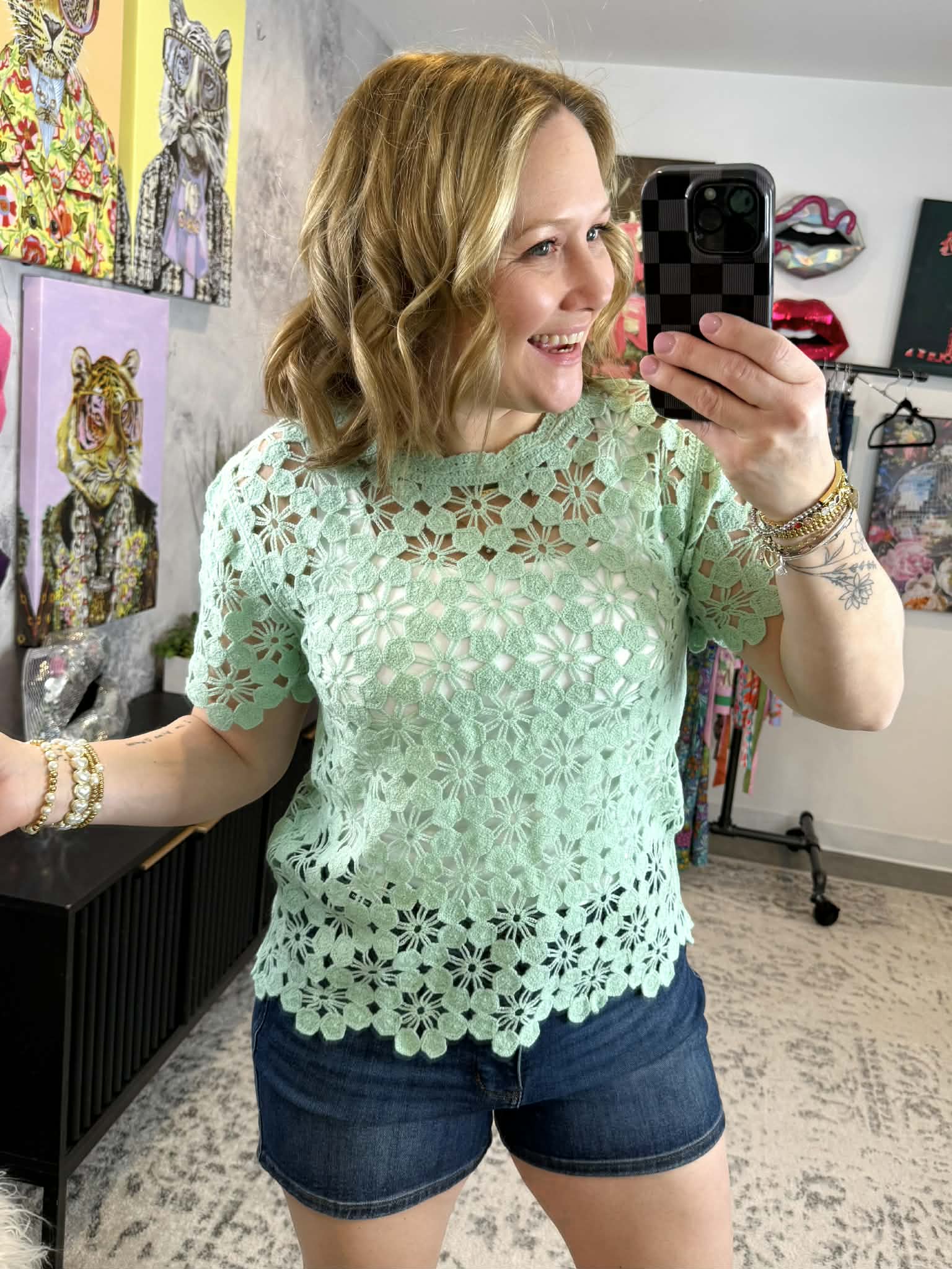 Minted Muse Crochet Top {S-XL} - KaraMarie