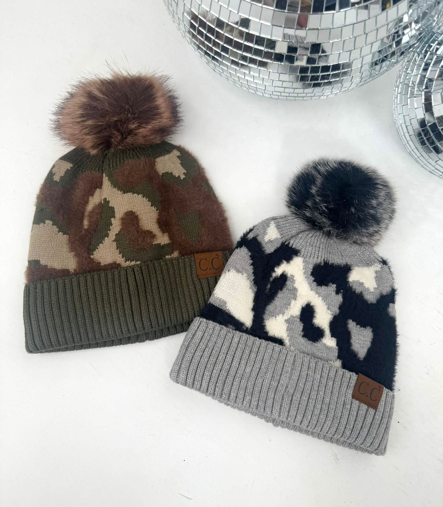Abstract Camo Print Pom CC Beanie {Multiple Colors}