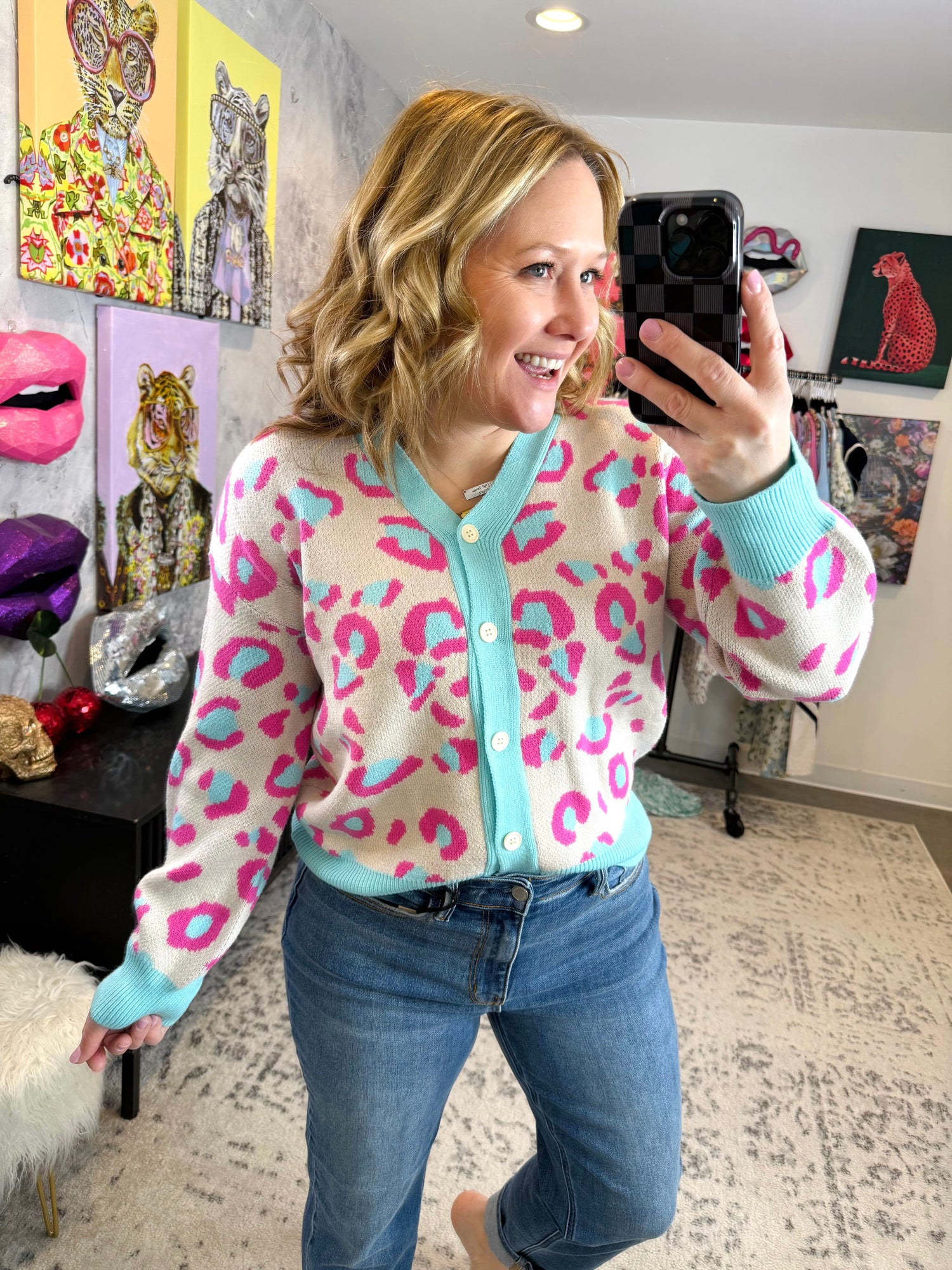 Feline Fix Cardigan Top {S-3X} - KaraMarie