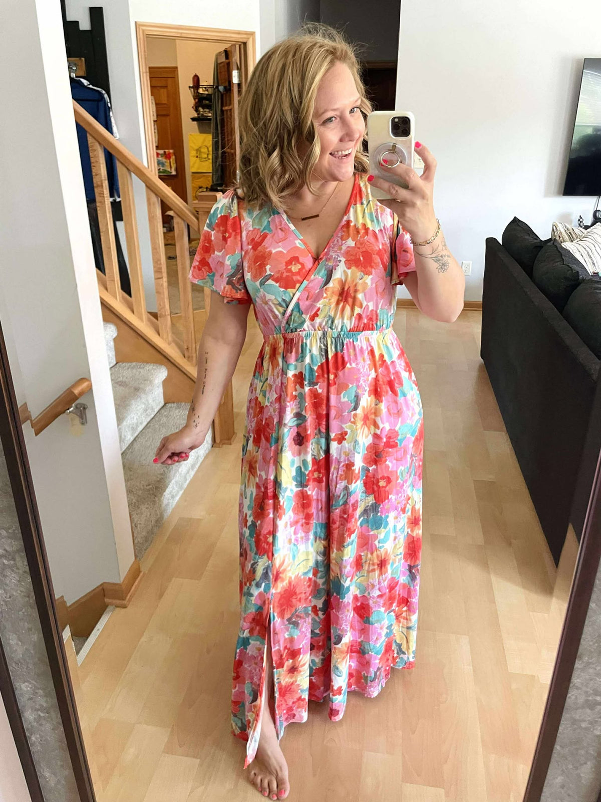 Millie Maxi Dress - Bright Floral Mix {S-3X} - KaraMarie